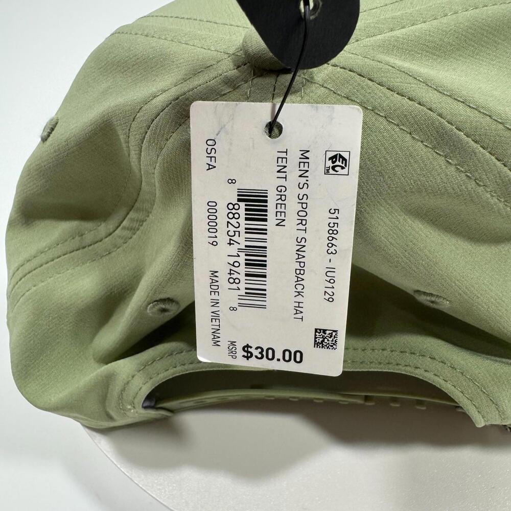 Adidas Men’s Sport Snapback Hat Aeroready Adjustable Fit Tent Green New With Tag - Picture 4 of 6